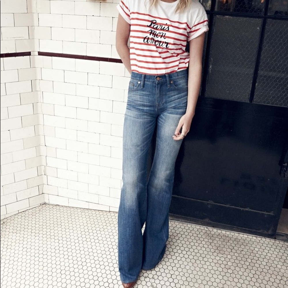 Madewell flea market flare, Thom wash, 29